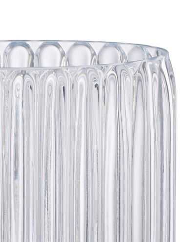 vaas M glas ribbel transparant - 13324169 - HEMA