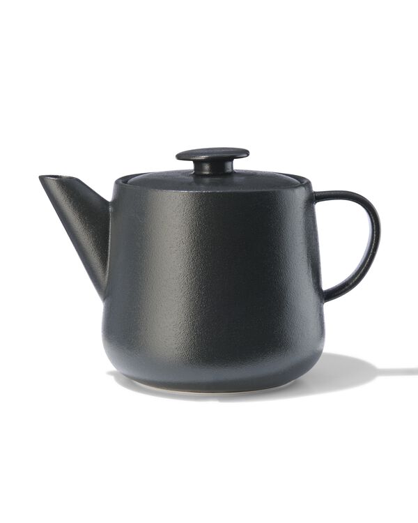 theepot - 1.7L - Chicago - new bone - mat zwart - 9602140 - HEMA