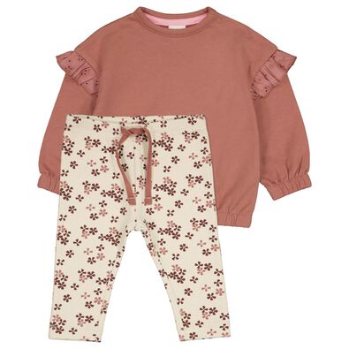babyset legging en sweater roze - 1000024432 - HEMA
