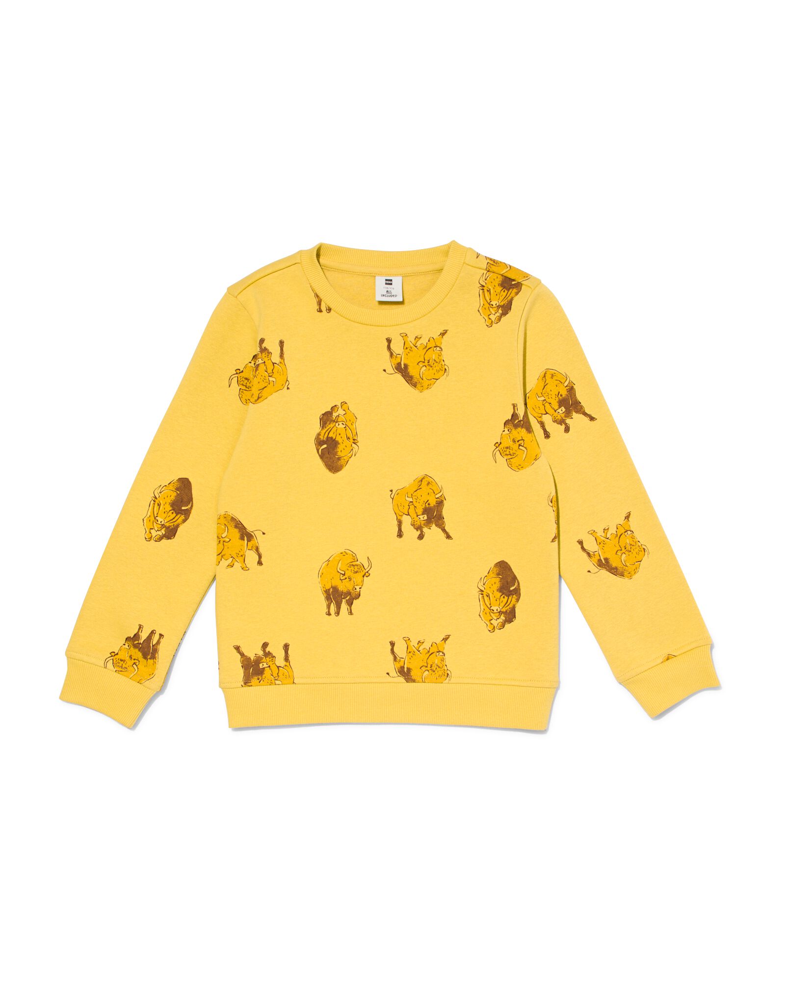 kinder sweater bizon geel 98/104 - 30770842 - HEMA