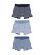 kinder boxers stretch katoen - 3 stuks blauw 122/128 - 19201935 - HEMA