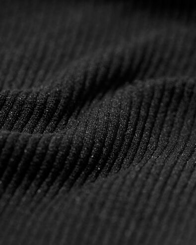 damesboxer naadloos rib zwart zwart - 21960104BLACK - HEMA
