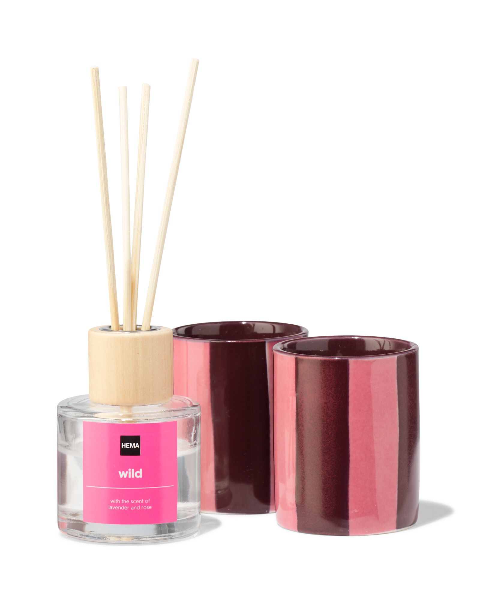 cadeaudoos geurkaars en stokjes wild  - 13503028 - HEMA
