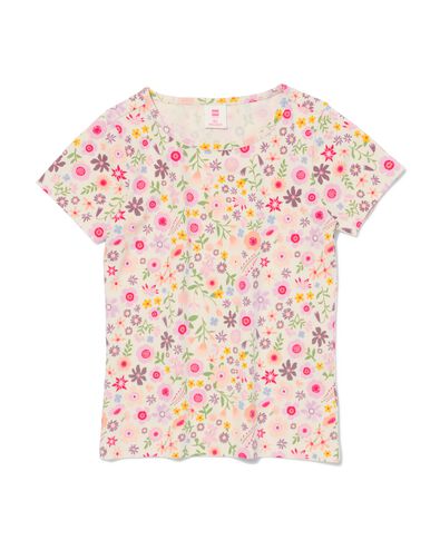 kinder t-shirt met bloemen roze 98/104 - 30864151 - HEMA