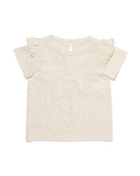 kinder t-shirt met borduur gebroken wit gebroken wit - 1000030790 - HEMA