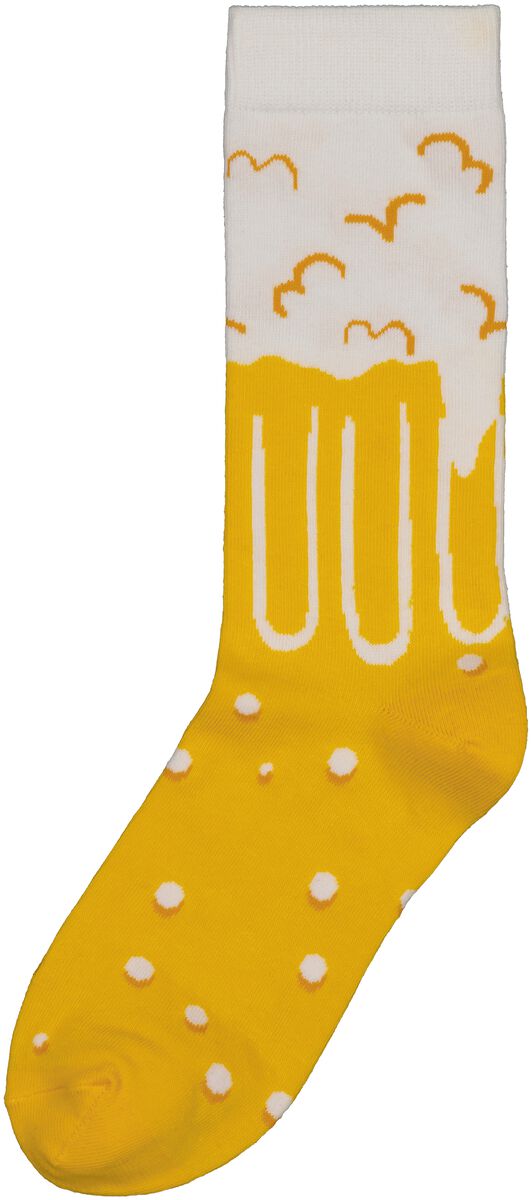 Moet trompet Veronderstellen sokken met katoen cheers&beers geel - HEMA