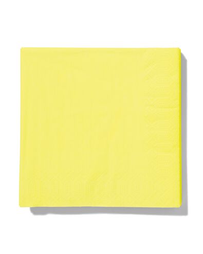servetten 33x33cm papier geel - 20 stuks - 25830044 - HEMA