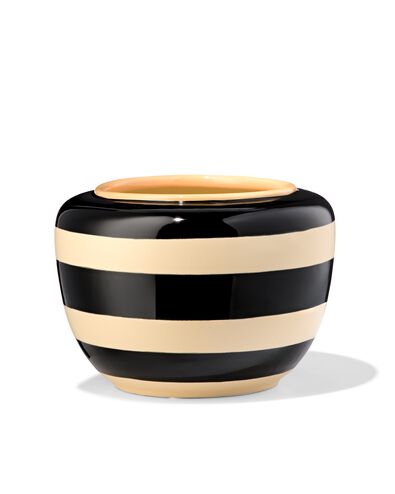 bloempot 20x13x13.5cm keramiek zwart-wit - 13324214 - HEMA