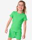 kinder t-shirt met ribbels groen 146/152 - 30834052 - HEMA