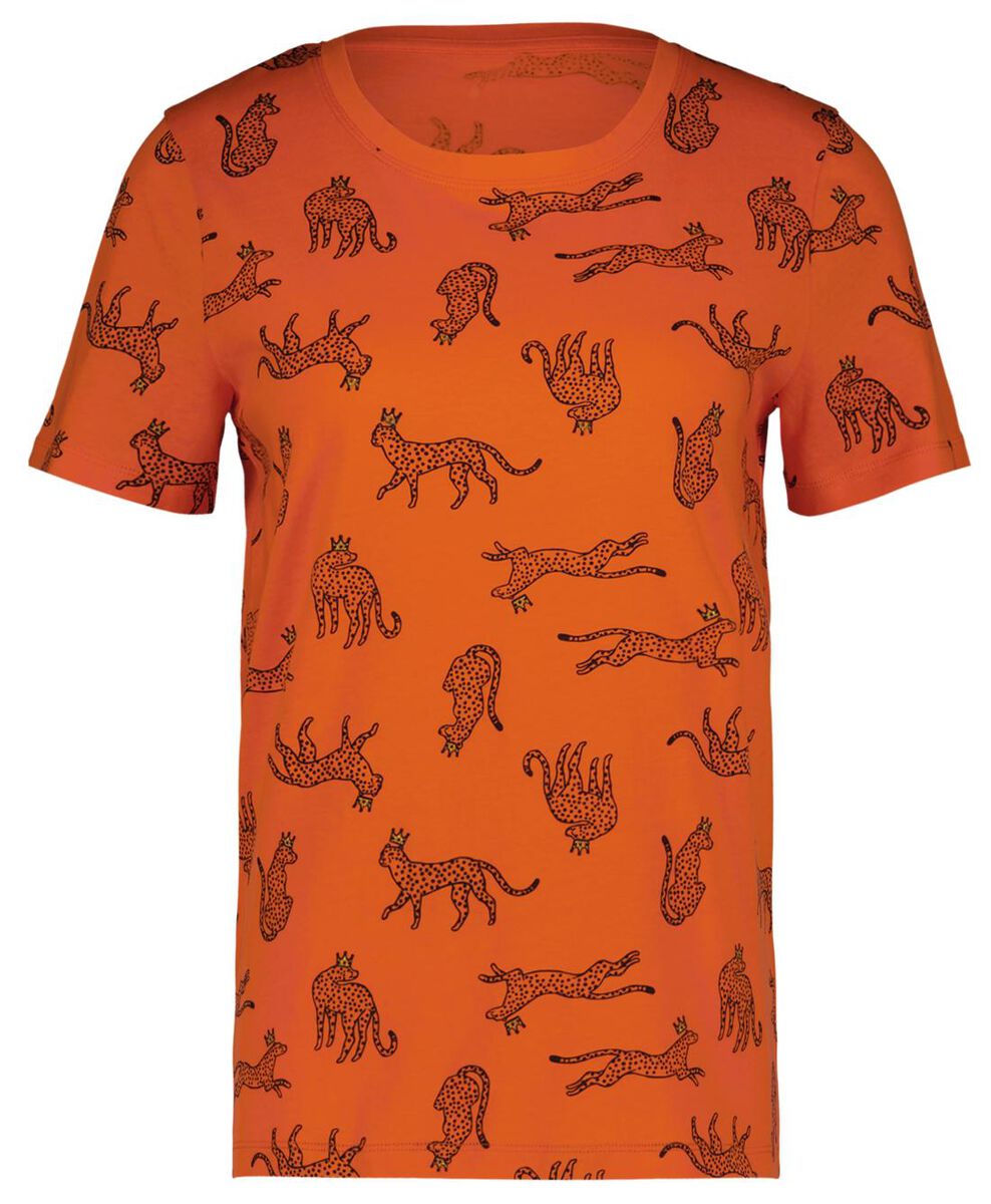 lijst Afgekeurd De Alpen dames t-shirt oranje - HEMA