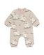 newborn sweat jumpsuit  lichtgrijs 74 - 33477415 - HEMA