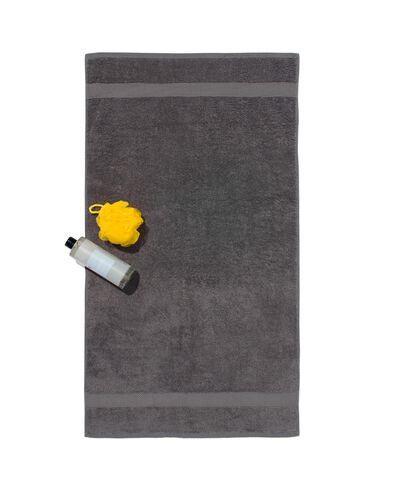 handdoek - 60 x 110 cm - zware kwaliteit - donkergrijs donkergrijs handdoek 60 x 110 - 5213602 - HEMA