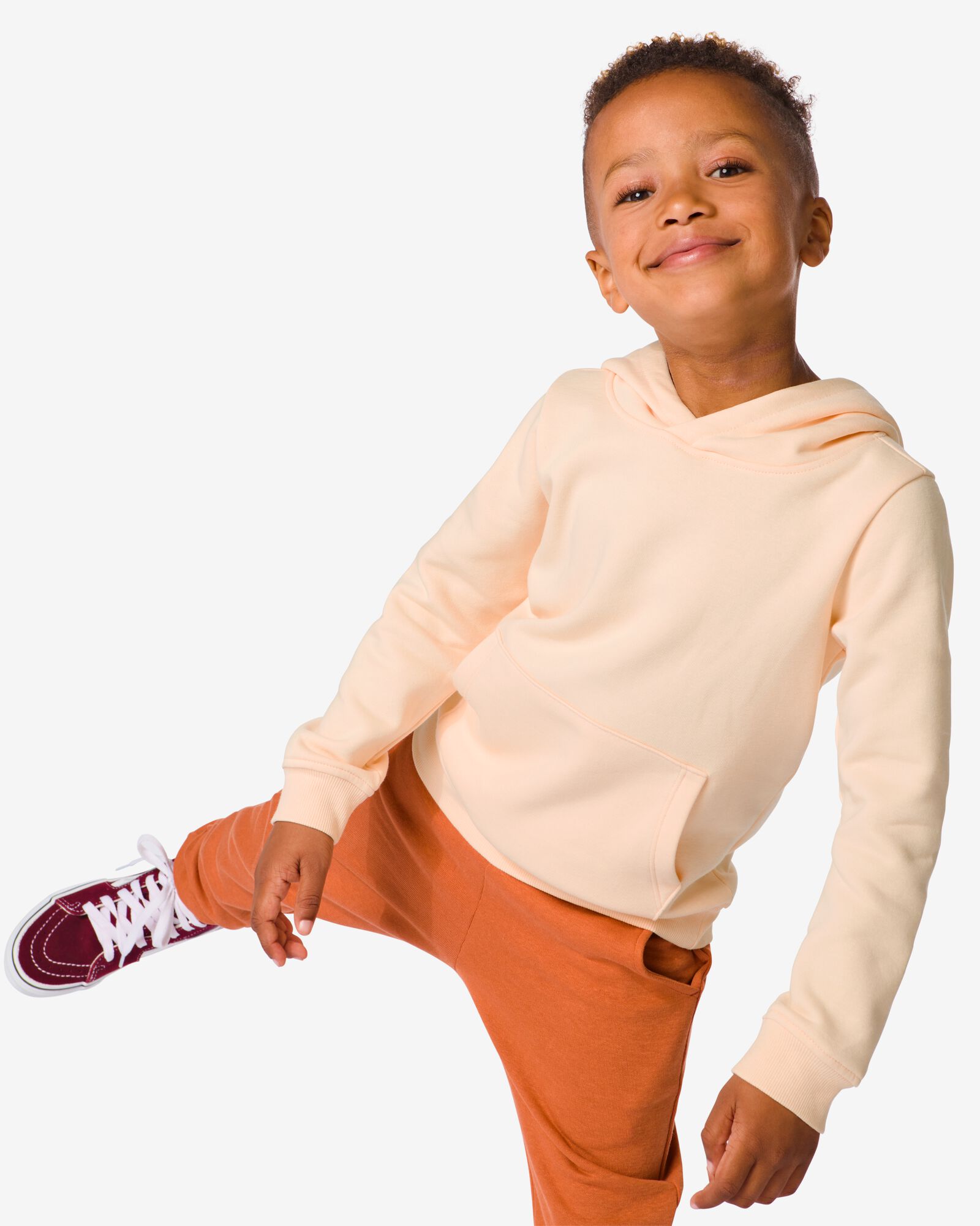 kinder hoodie met kangeroezak roze 134/140 - 30769445 - HEMA