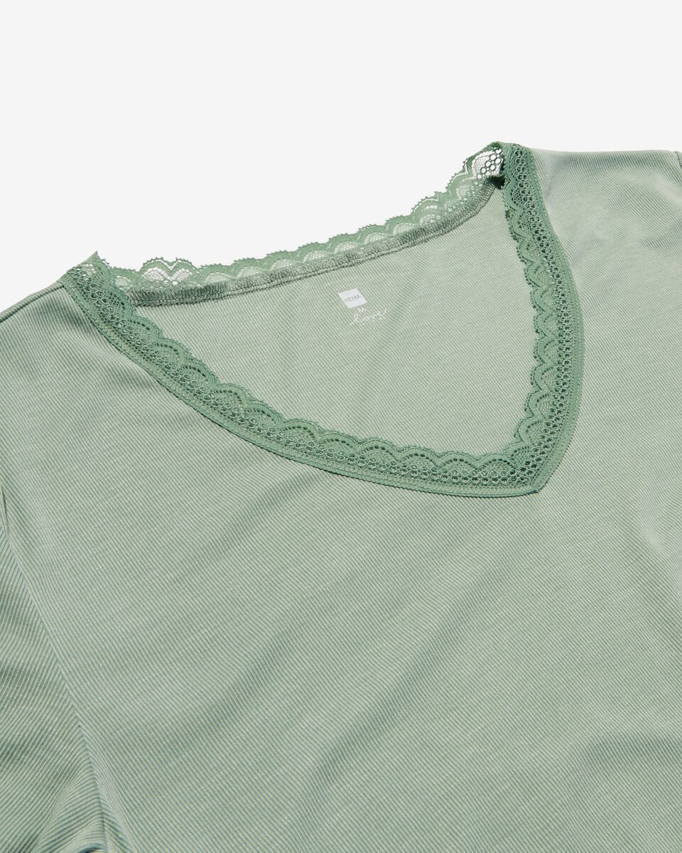 dames nachthemd met viscose groen groen - 1000030239 - HEMA