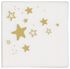 servetten 24x24 papier - sterren goud - 20 stuks - 25600155 - HEMA