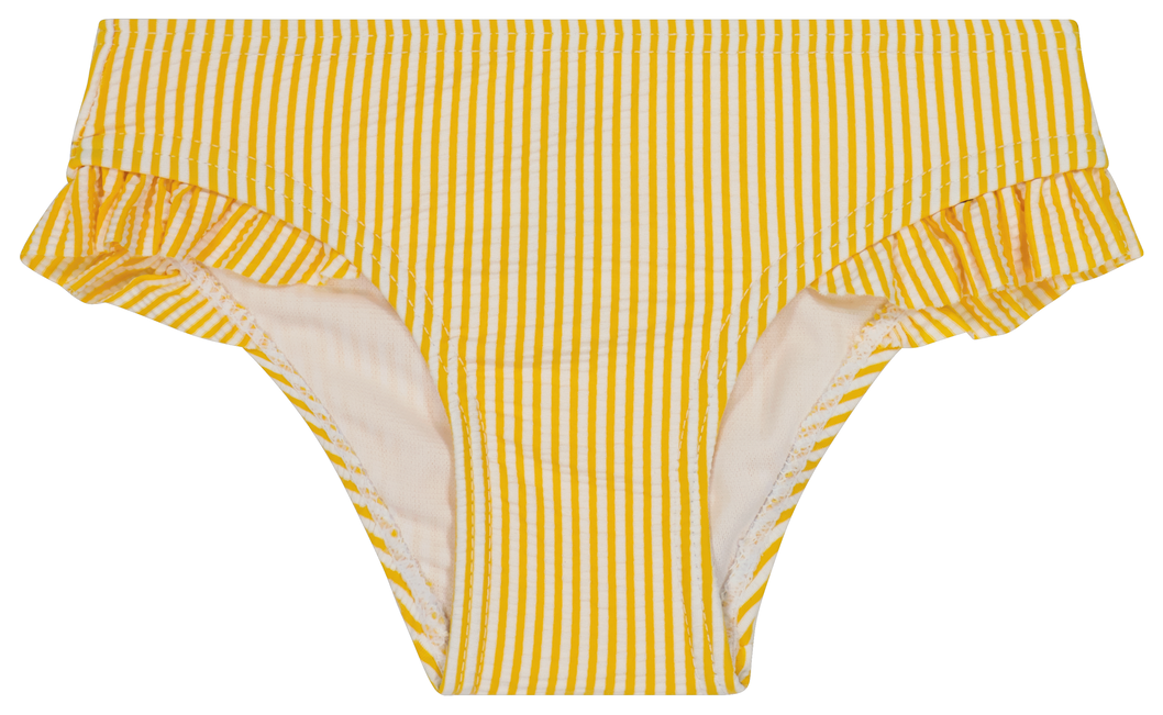kinder bikini seersucker met ruffle geel - 1000026886 - HEMA