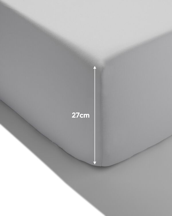 hoeslaken percal 80x200 lichtgrijs - 5190075 - HEMA