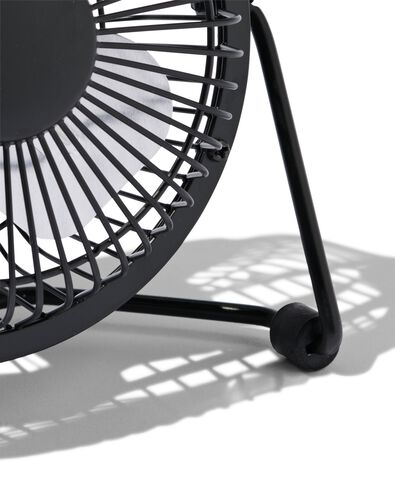 tafelventilator USB retro zwart Ø10cm - 80200013 - HEMA