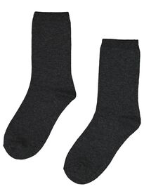 2-pak sokken met wol grijs grijs - 1000017156 - HEMA