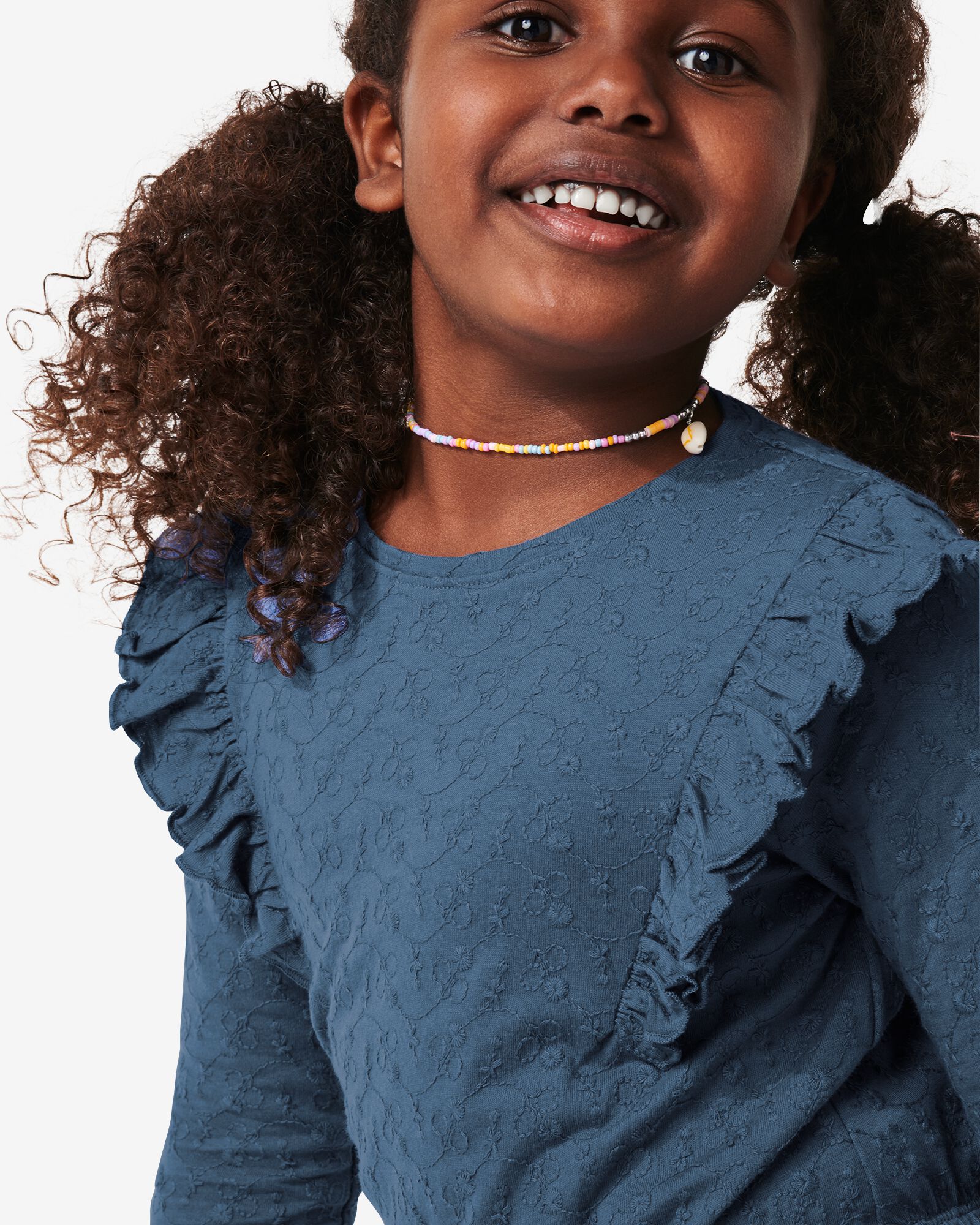 kinder jurk met broderie - 1000029687 - HEMA