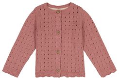 newborn vest ajour gebreid roze roze - 1000028160 - HEMA