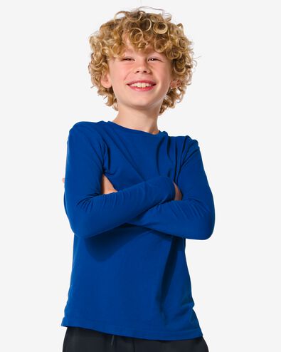 naadloos kinder sportshirt felblauw felblauw - 36090351BRIGHTBLUE - HEMA