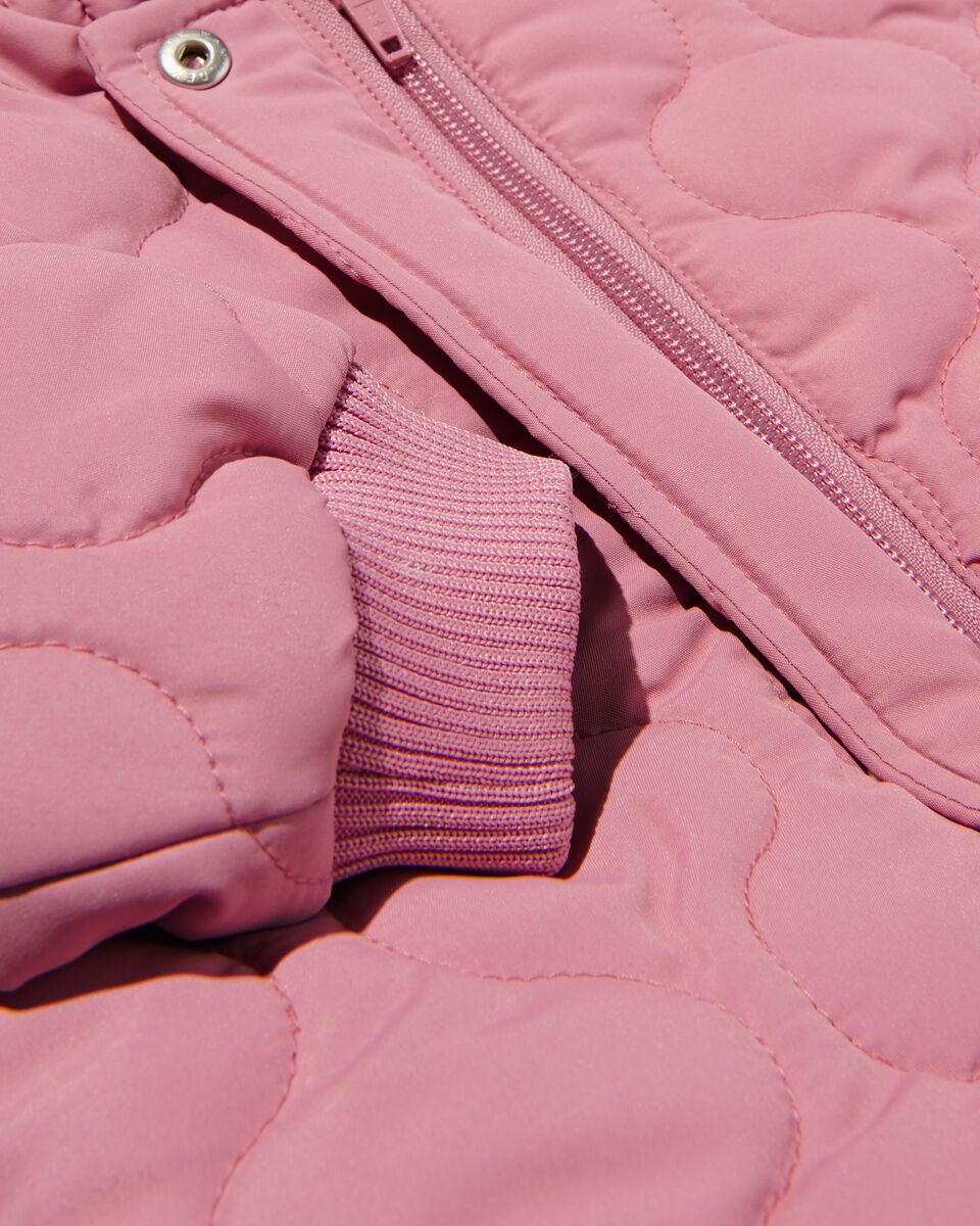 baby gewatteerde jas met capuchon roze - 1000032015 - HEMA