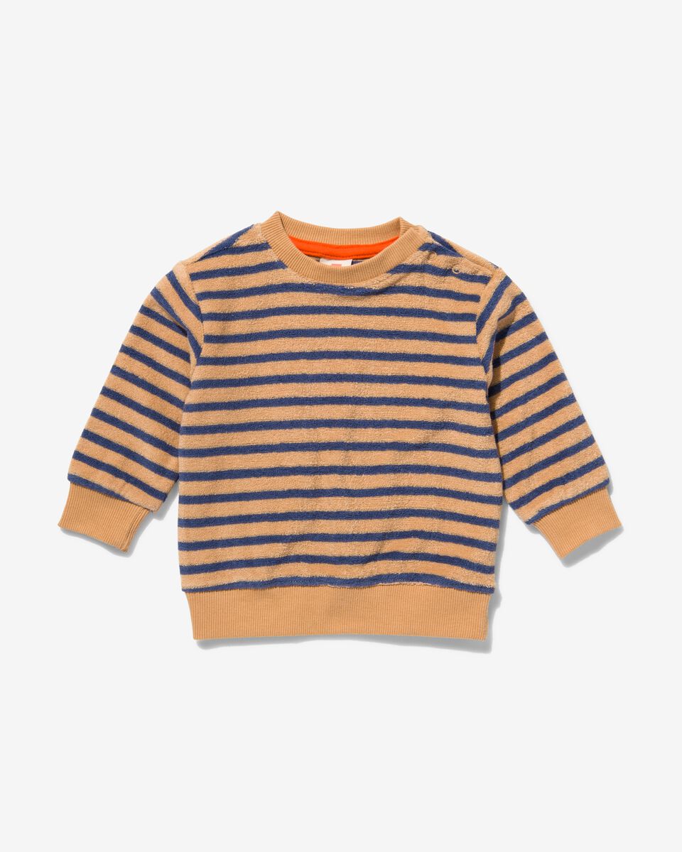 baby sweater badstof strepen blauw - 1000029737 - HEMA