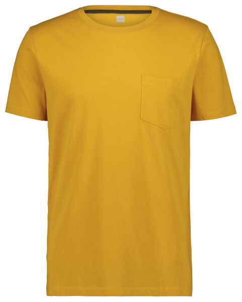 De databank leeuwerik Gluren heren t-shirt geel - HEMA