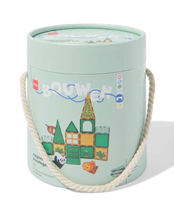 magnetische bouwtegels jungle 20-delig - 15100307 - HEMA