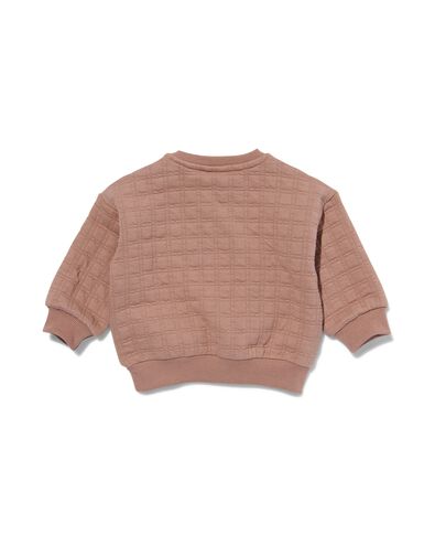 baby sweater doorgestikt bruin bruin - 33184940BROWN - HEMA