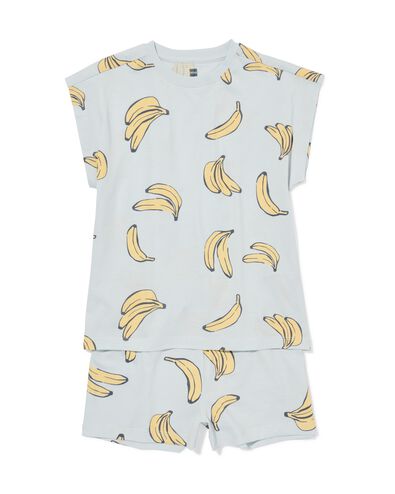 kinderpyjama banaan lichtblauw 146/152 - 23090886 - HEMA