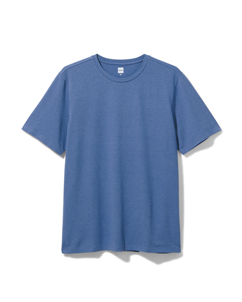 heren lounge shirt met bamboe middenblauw middenblauw - 1000030670 - HEMA
