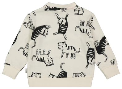 babysweater tijgers gebroken wit - 1000022115 - HEMA