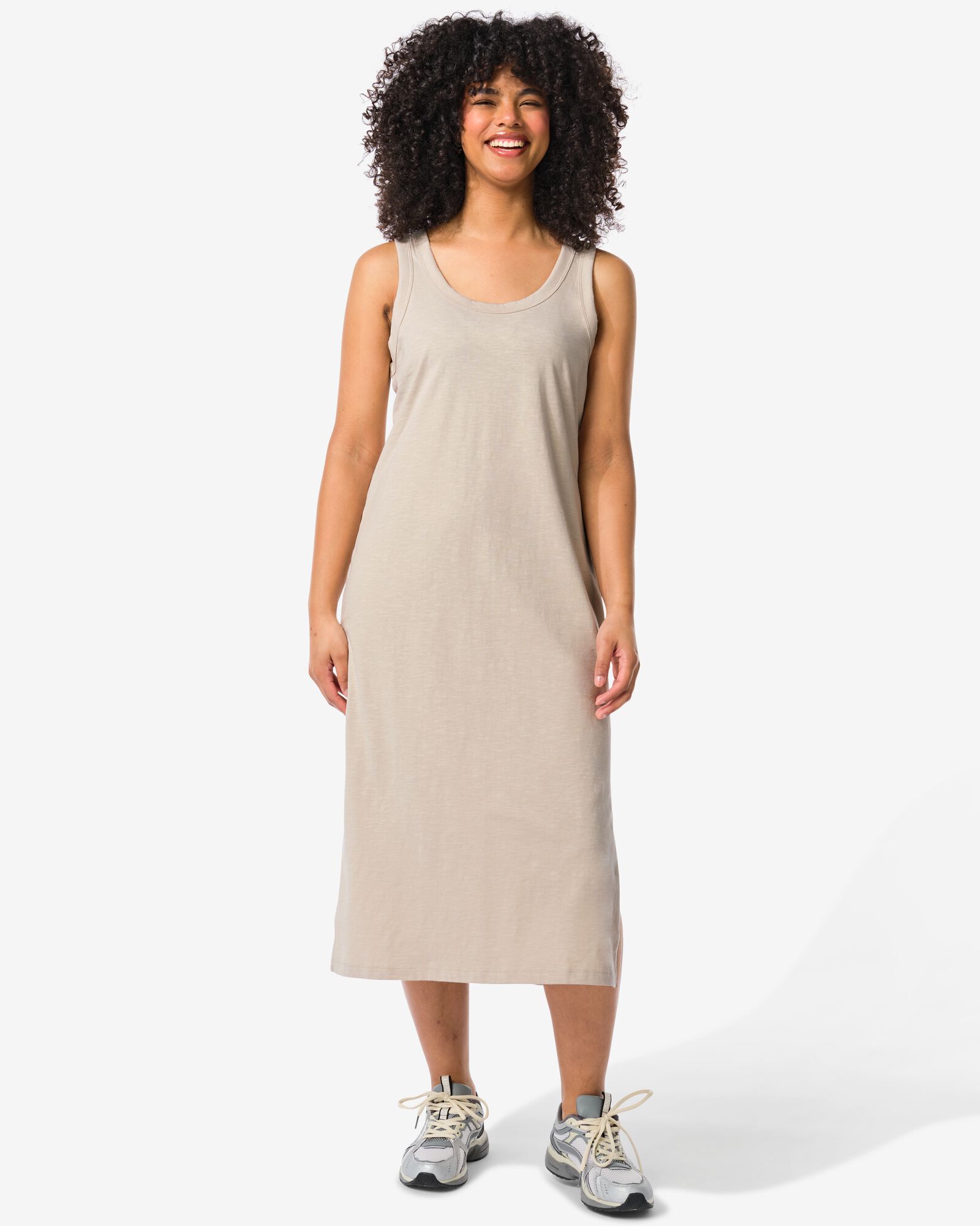 damessingletjurk Nadia zand zand - 36357570SAND - HEMA