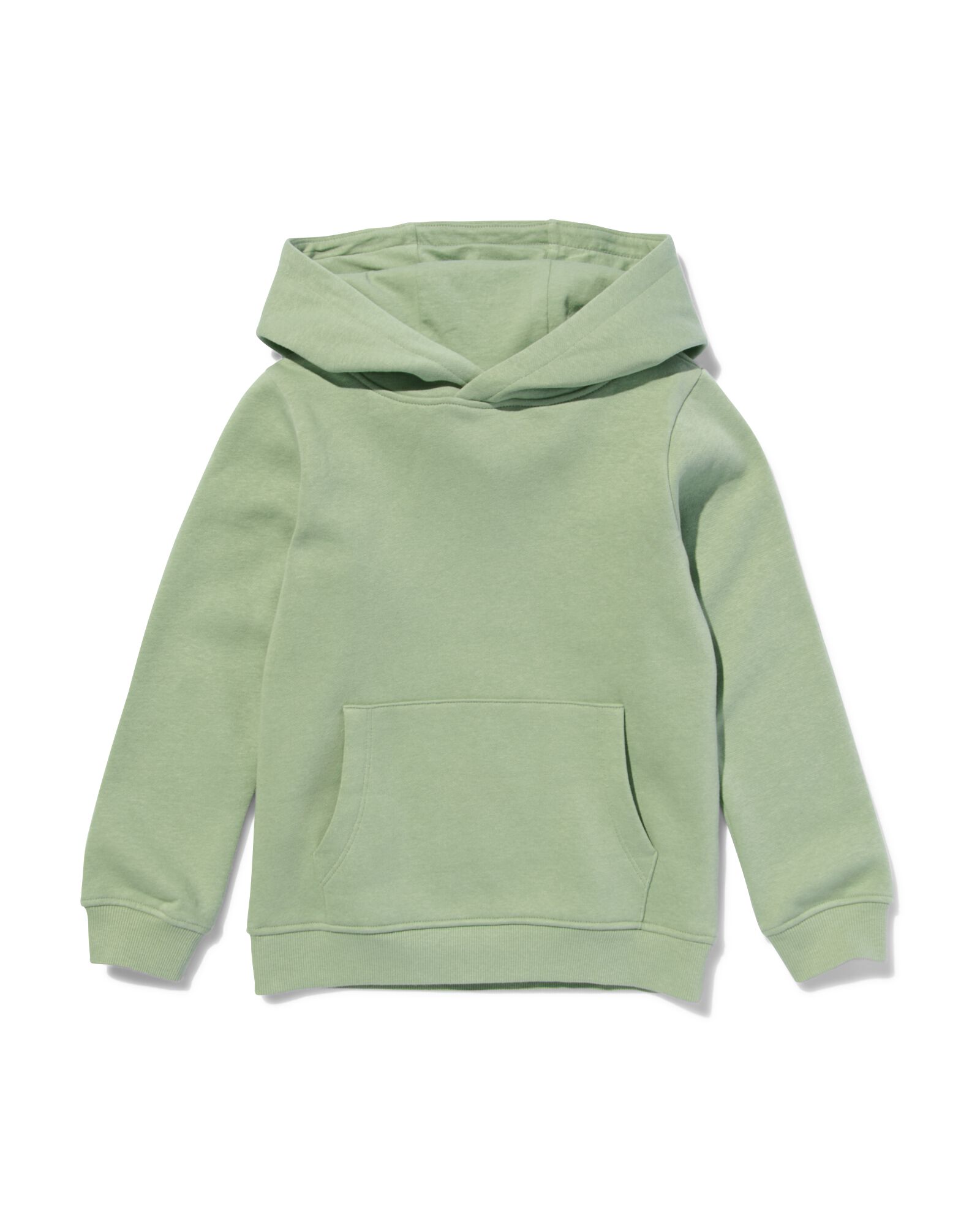 kinder hoodie met kangeroezak groen 110/116 - 30769429 - HEMA