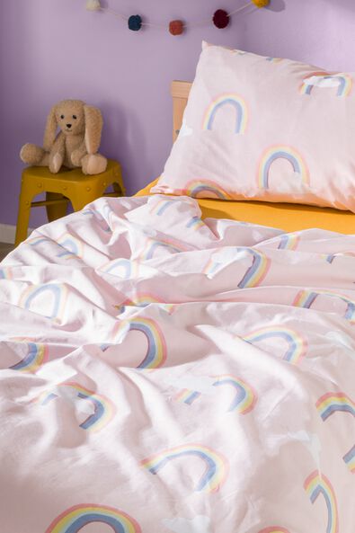 peuterdekbedovertrek 120x150 zacht katoen regenboog - 5760050 - HEMA