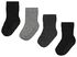 babysokken rib - 4 paar grijs 24-30 m - 4723020 - HEMA