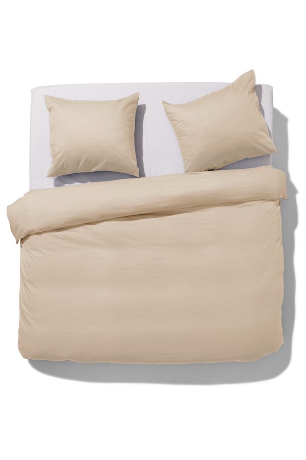 dekbedovertrek percal 240x200/220 zand - 5790269 - HEMA