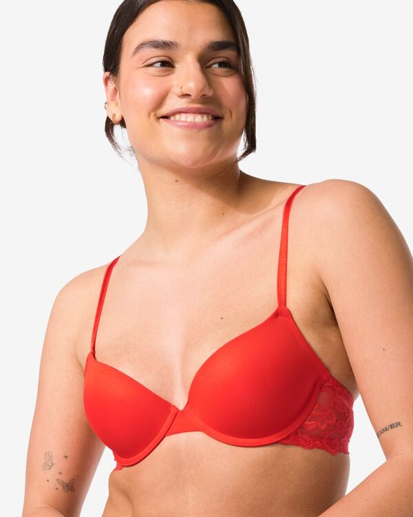push-up bh met beugel rood rood - 21870180RED - HEMA