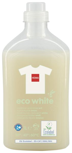 eco vloeibaar wasmiddel wit 1L - 20510047 - HEMA