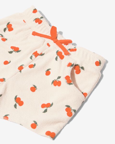 baby kledingset shirt en short badstof perzik ecru ecru - 1000030978 - HEMA