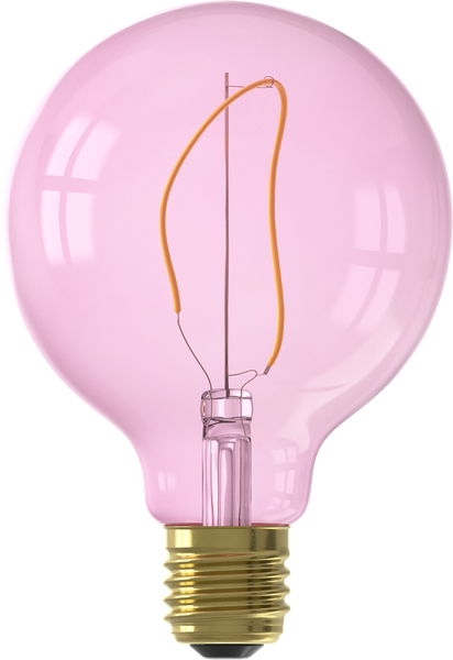 LED lamp 4W - 150 lm - globe - G95 - roze - 20000020 - HEMA