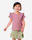 kinder t-shirt met borduur lila lila - 1000030786 - HEMA