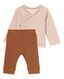 newborn kledingset trui en broek met bamboe bruin bruin - 1000028745 - HEMA