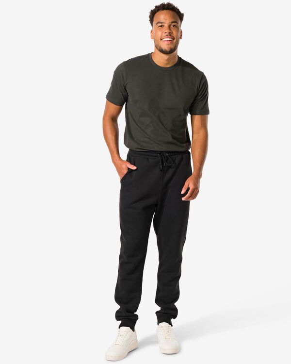 heren sweatbroek zwart zwart - 2118740BLACK - HEMA