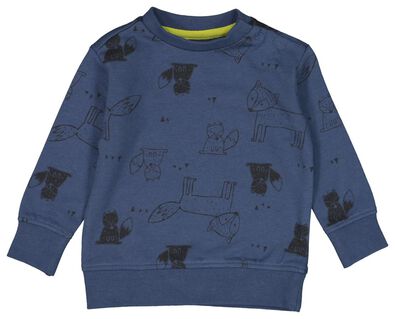 babysweater vossen blauw - 1000021399 - HEMA