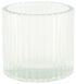 sfeerlichthouder glas met ribbels Ø7x6.5 - 13322116 - HEMA