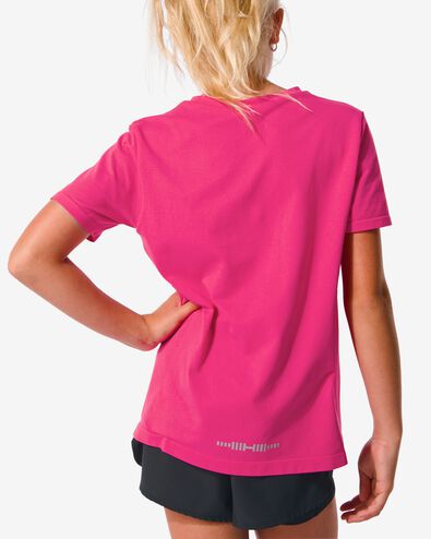 naadloos kinder sportshirt roze 146/152 - 36090270 - HEMA