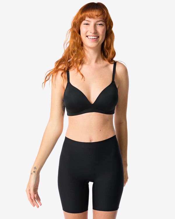 medium corrigerende biker hoge taille zwart zwart - 1000002409 - HEMA